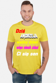 KOSZULKA MĘSKA ,,ŻYCZENIA DLA ANDRZEJA,,