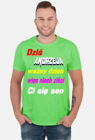 KOSZULKA MĘSKA ,,ŻYCZENIA DLA ANDRZEJA,,
