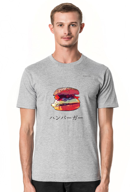 Koszulka męska "Hamburger Japan" - różne kolory