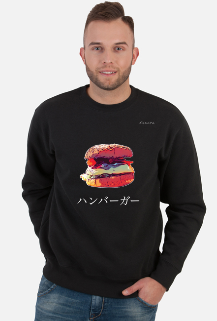 Bluza męska "Hamburger Japan" - czarny