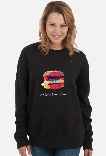 Bluza damska "Hamburger Japan" - czarny
