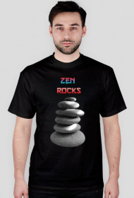 Zen Rocks Black - Koszulka z japońskim motywem