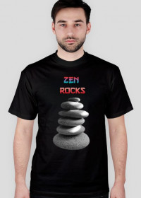 Zen Rocks Black - Koszulka z japońskim motywem