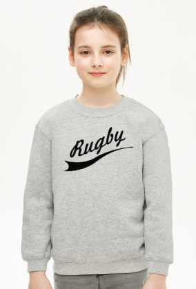 Bluza Rugby v2 szara/czerwona/niebieska dziewczynka