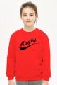 Bluza Rugby v2 szara/czerwona/niebieska dziewczynka