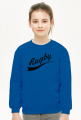 Bluza Rugby v2 szara/czerwona/niebieska dziewczynka