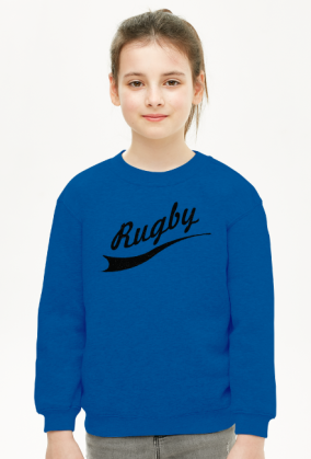 Bluza Rugby v2 szara/czerwona/niebieska dziewczynka