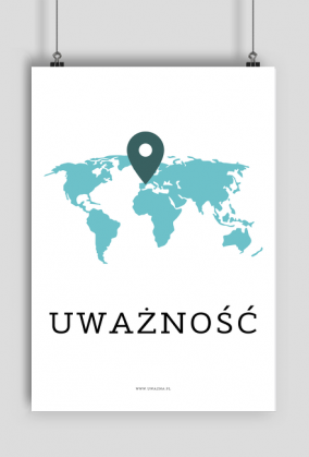 Plakat - Uważność - Bycie tu i teraz - Grafika