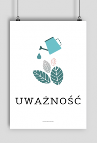 Plakat - Uważność - Dbanie o umysł - Grafika