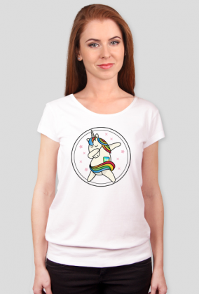T-shirt damski Świniorożec color