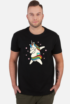 T-shirt męski Świniorożec color B&W