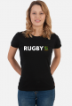 Koszulka Rugby v1 czarna damska