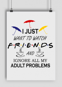 I just want to watch FRIENDS, Przyjaciele, Plakat A2