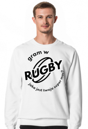 Bluza Gram w rugby v2 biała męska