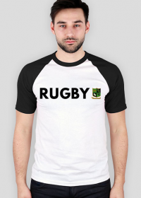 Koszulka Rugby v1 czarno-biała męska