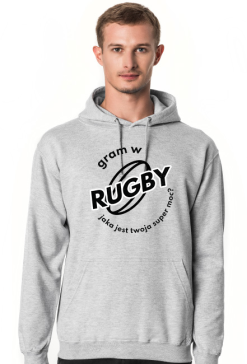 Bluza z kapturem Gram w rugby v2 szara męska