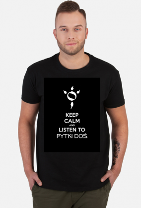 T-shirt męski z logiem PYTKI DOŚ wzór KEEP CALM...