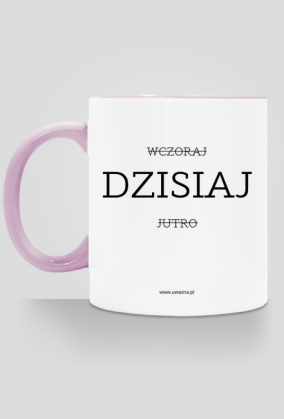Uważny kubek - Wczoraj dzisiaj jutro - Kolor