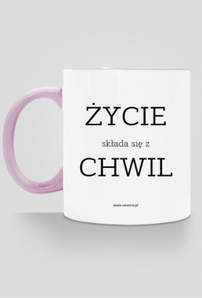Uważny kubek - Życie składa się z chwil - Kolor