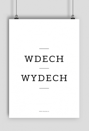 Plakat - Wdech Wydech - Typografia