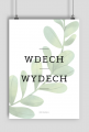 Plakat - Wdech Wydech - Typografia roślinna