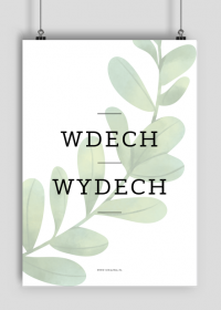 Plakat - Wdech Wydech - Typografia roślinna