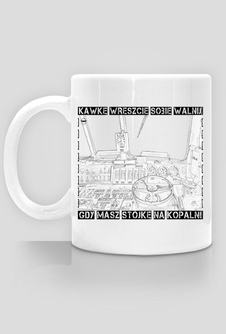 | Kabina lokomotywy | stójka na kopalni - kubek biały |