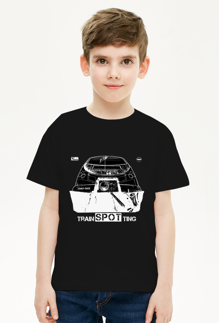 Koszulka dziecięca "TrainSPOTting" EN57SPOT - czarna