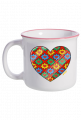 Garnuszek ceramiczny - Serce z puzzli