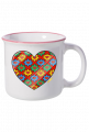 Garnuszek ceramiczny - Serce z puzzli