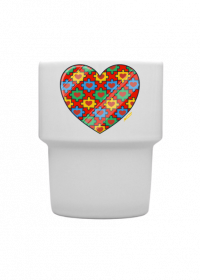Kubek ceramiczny - Serce z puzzli