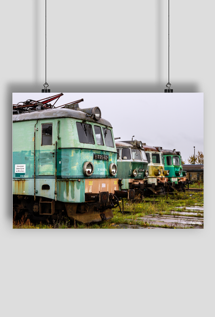 Plakat A1 "cmentarz lokomotyw"