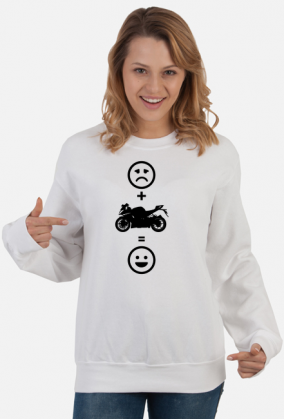 Motorbike makes happy (bluza damska klasyczna) cg