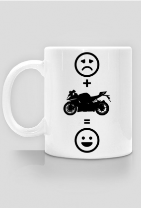 Motorbike makes happy (kubek) cg