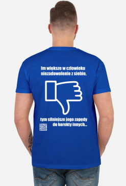 Niezadowolenie w. podkoszulek męski krótki rękaw plecy