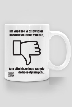 Niezadowolenie kubek biały prawy