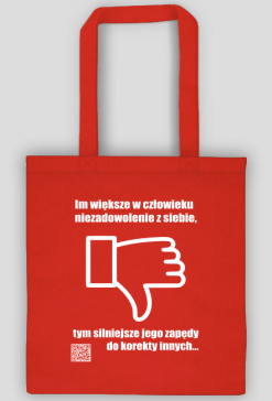 Niezadowolenie w. ekologiczna torba na zakupy