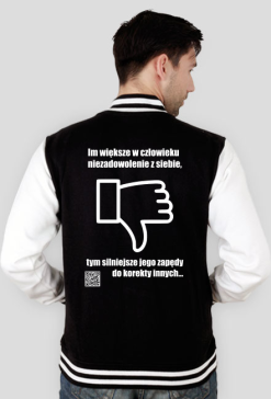 Niezadowolenie w. kurtka 2kolorowa męska plecy