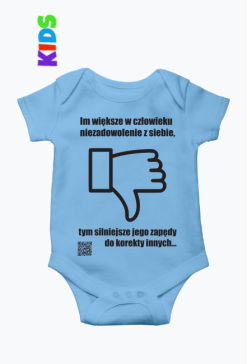 Niezadowolenie body niemowlęce przód