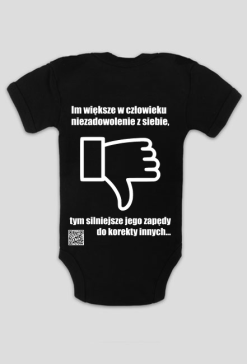 Niezadowolenie w. body niemowlęce plecy