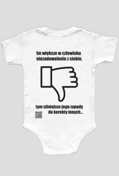 Niezadowolenie body niemowlęce plecy