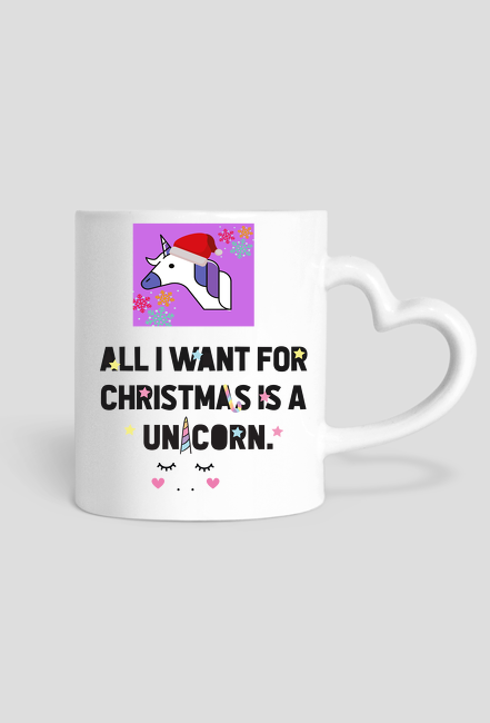 Biały Kubek Unicorn