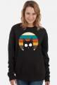 bluza damska z nadrukiem czarny kot retro
