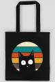 torba eco z nadrukiem czarny kot retro
