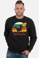 bluza z nadrukiem retro t-rex
