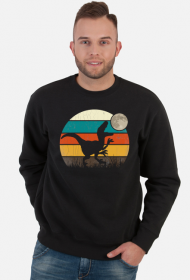 bluza z nadrukiem retro tyranozaur