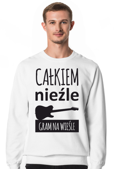 Calkiem nieźle gram na wieśle - bluza WHITE