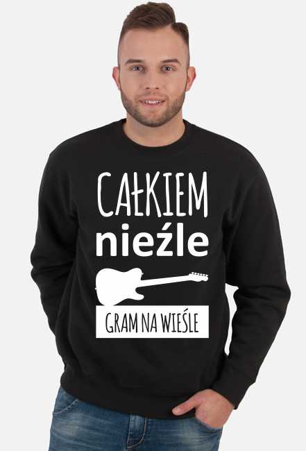 Calkiem nieźle gram na wieśle - bluza BLACK