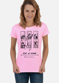 Koszulka damska- Koty na kwarantannie