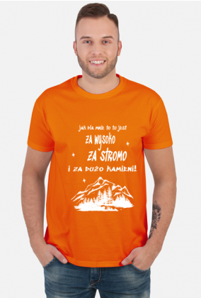 Koszulka męska górska- ZA STROMO- Góry, mountains
